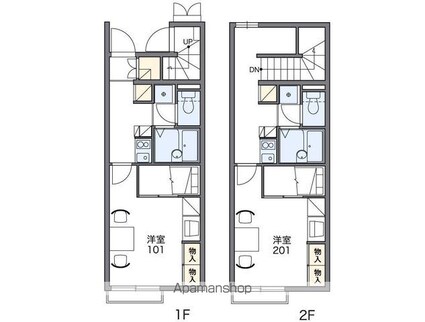 レオパレスライトスペースⅠ[1K/28.02m2]の間取図