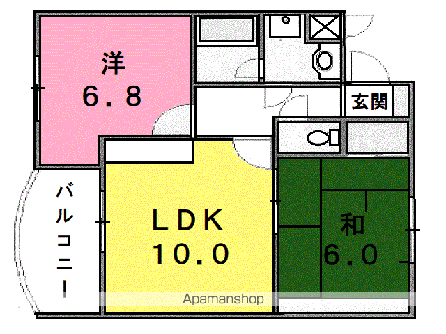 ロータスビレッジあいゆうA棟の間取り写真