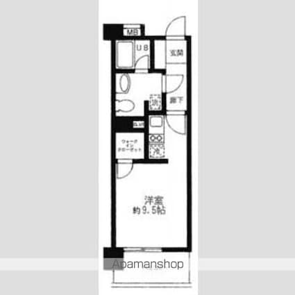 東京都世田谷区用賀２丁目[1R/25.2m2]の間取図