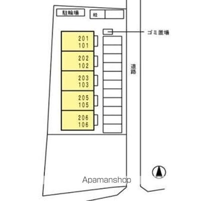 サウザンド・チカラ[1LDK/40.28m2]の配置図