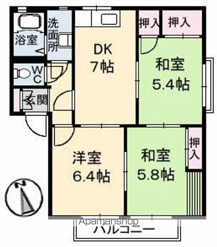 サントークTANABE A棟の間取り写真