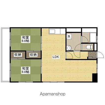 広島県広島市佐伯区五日市７丁目[2LDK/58.69m2]の間取図