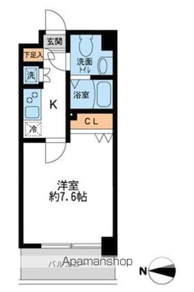 ＨＦ錦糸町レジデンス[1K/23.95m2]の間取図