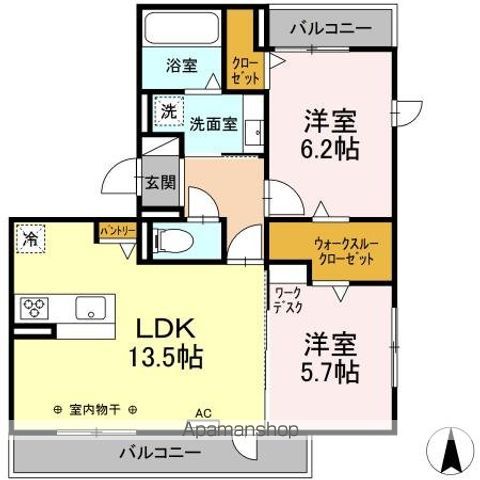 ローザセレスト Iの間取り写真
