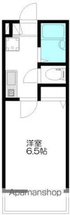 アトラス[1K/21.26m2]の間取図