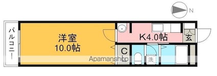 エスポアール[1K/32.86m2]の間取図