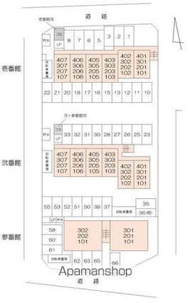 ガーデンハイツ三名壱番館[1DK/31.45m2]の配置図