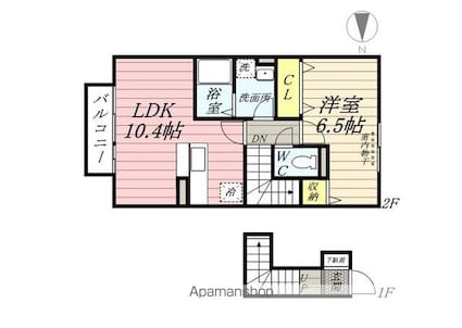 プランタン[1LDK/46.26m2]の間取図
