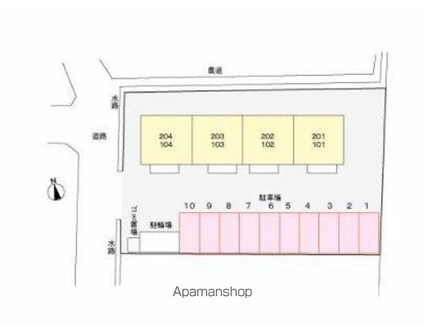 エスポワールロジュマン[2DK/40.57m2]の配置図