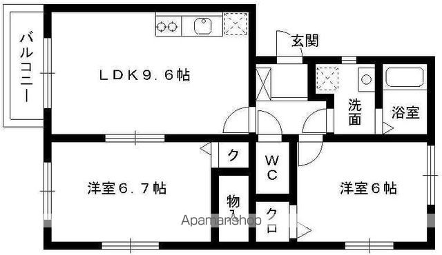 【メゾン・ド・クレール門松の間取り】