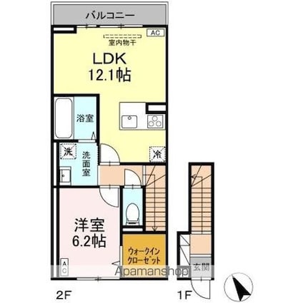 エルドール[1LDK/51.13m2]の間取図
