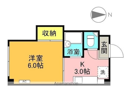 Ｌａｈａｌｅ持田[1K/18.94m2]の間取図
