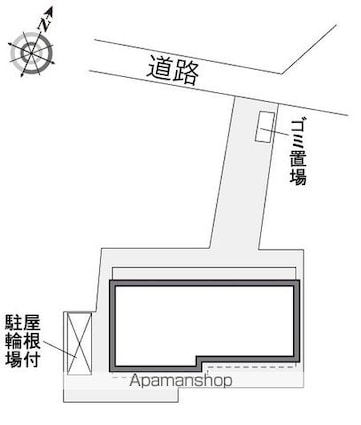 レオパレスアモーレ[1K/26.08m2]の配置図