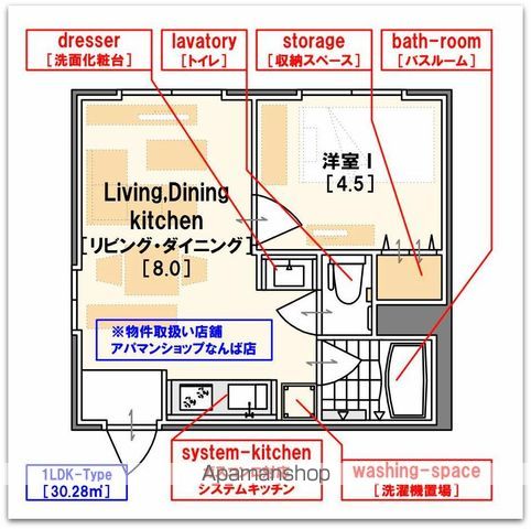 フラッグス肥後橋の間取り写真