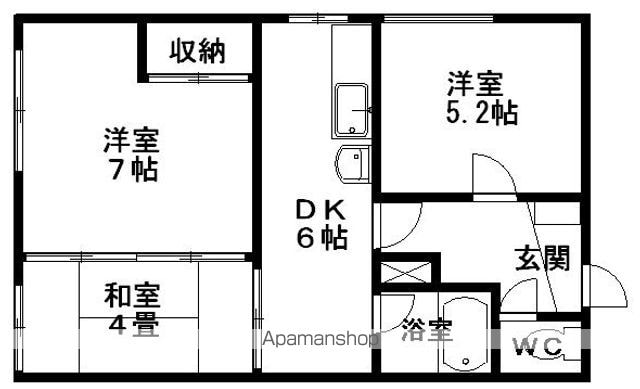 黄色い館の間取り写真
