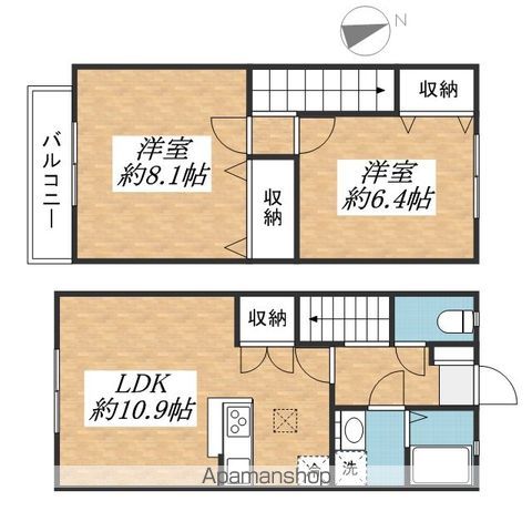 【小平市小川町のテラスの間取り】