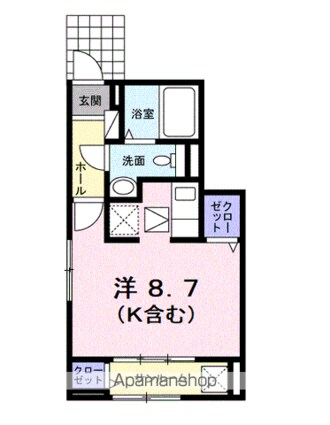ロジュマン　新小平[1R/27.31m2]の間取図