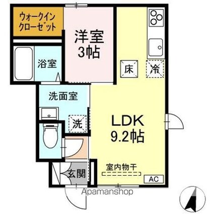ＲＥＳＵＡ鍛冶町[1LDK/31.53m2]の間取図
