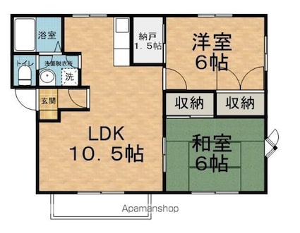 カーサ・ボニータ[2LDK/50.1m2]の間取図