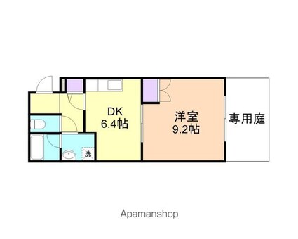 和歌山県和歌山市湊[1DK/36.71m2]の間取図