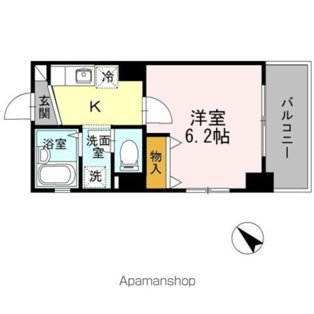 クレールＯＳＹ[1K/23.22m2]の間取図