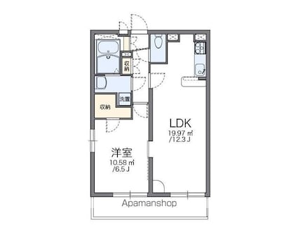 レオパレスアットホーム[1LDK/42.23m2]の間取図