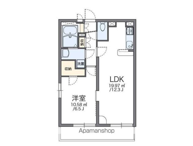 レオパレスアットホーム[1LDK/42.23m2]の間取図