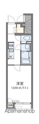 クレイノゲルリッツ[1K/25.37m2]の間取図