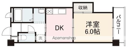 長栄マンション[1DK/30m2]の間取図