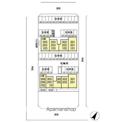 ＵＴＯＰＩＡ　ＦＯＵＲＬＥＡＦ（ユートピアフォーリーフ）　Ｂ[1LDK/55.2m2]の配置図