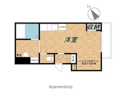 エトワール[1R/30.95m2]の間取図