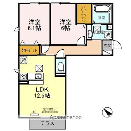 ＬＵＣＥ比叡[2LDK/60.43m2]の間取図