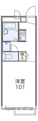 レオパレスプレミールヴァン[1K/19.87m2]の間取図