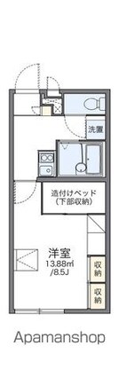 レオパレスサルーテ[1K/23.18m2]の間取図