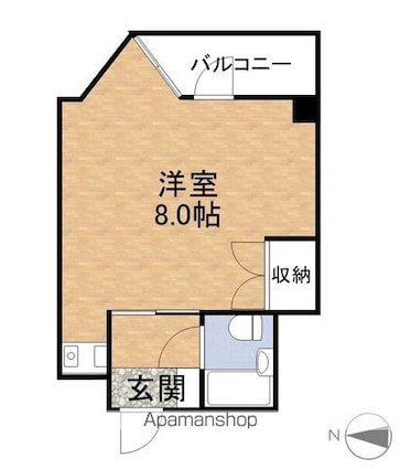 ドーム１１８[1R/26m2]の間取図