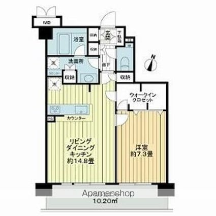 グランド・ガーラ代田橋[1LDK/55.73m2]の間取図