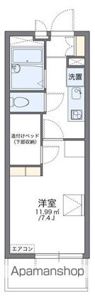 レオパレス枇杷島[1K/20.81m2]の間取図