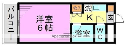 エミネント高円寺[1K/18.36m2]の間取図