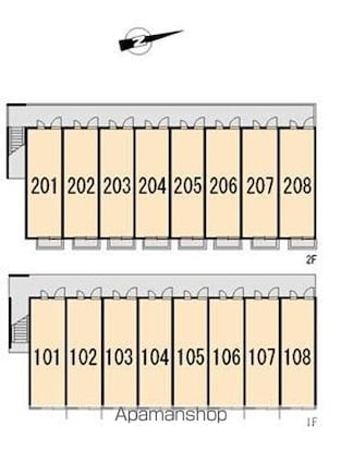 レオパレスルーチェ勝賀[1K/22.35m2]の配置図