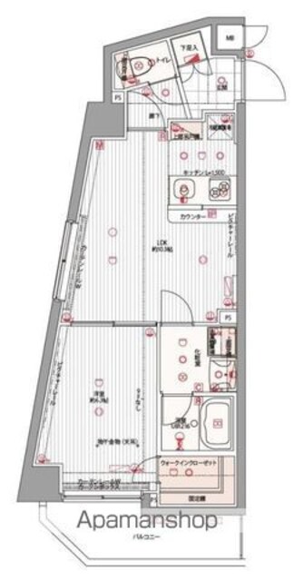 パティーナ曳舟[1LDK/40.72m2]の間取図