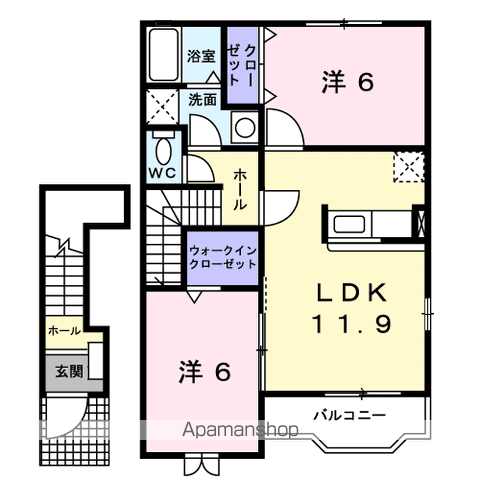 【パツィエンテ　カプリコルノ　Ⅱの間取り】