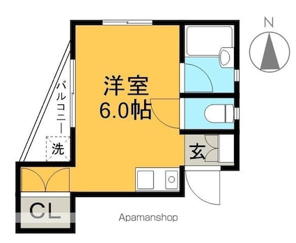 レジデンス・オーキッド[1R/21m2]の間取図