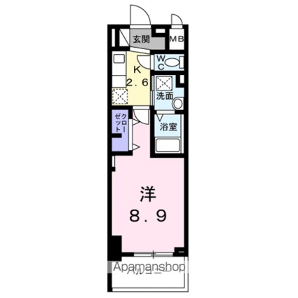 Ｂｒｉｇｈｔ　Ｇａｔｅ　名古屋[1K/29m2]の間取図