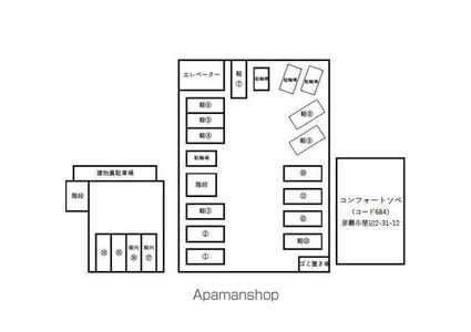 コンフォートソベ[3LDK/60m2]の配置図