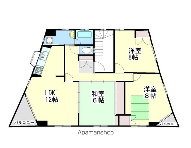 郡元マンションの間取り写真