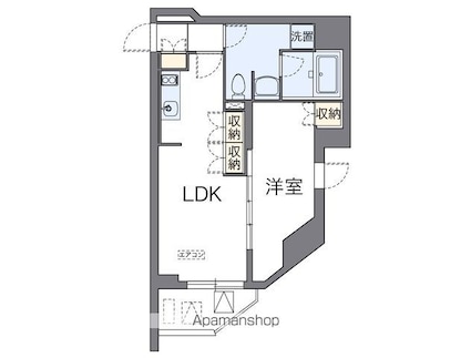 ＬＯＶＩＥ文京音羽[1LDK/43.38m2]の間取図