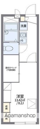 レオパレス桜[1K/22.35m2]の間取図