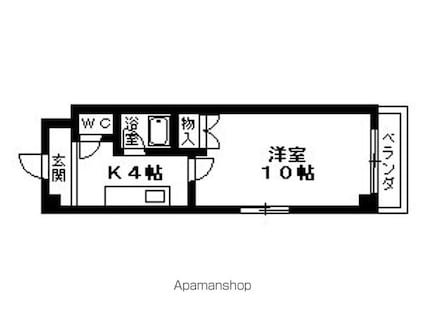 アートプラザ南笠[1K/27.54m2]の間取図