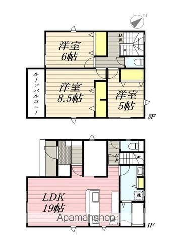 名鉄竹鼻・羽島線 柳津駅 徒歩14分 2階建 築4年の間取り写真