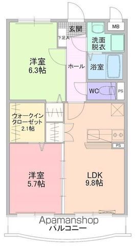サニーサイドアップ弐番館の間取り写真